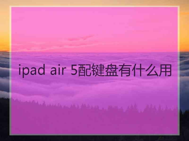 ipad air 5配键盘有什么用