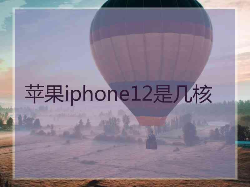 苹果iphone12是几核