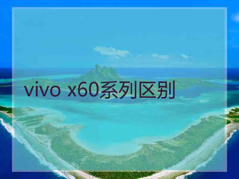 vivo x60系列区别