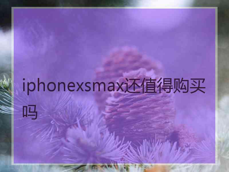 iphonexsmax还值得购买吗