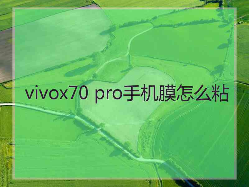 vivox70 pro手机膜怎么粘