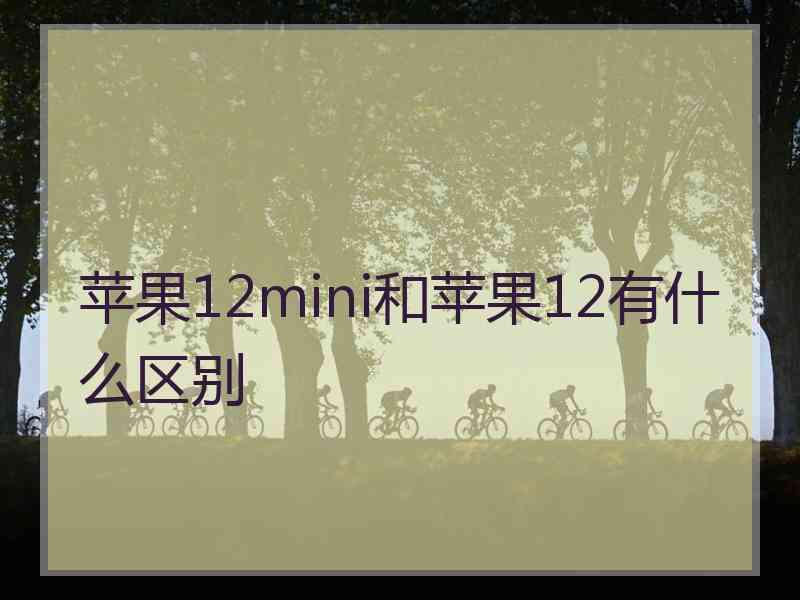 苹果12mini和苹果12有什么区别