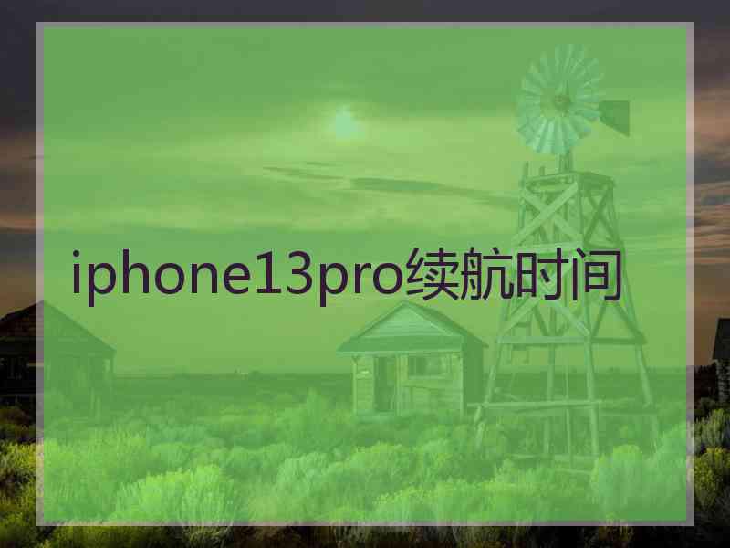 iphone13pro续航时间