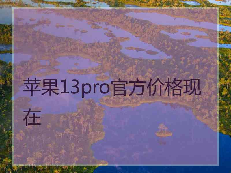 苹果13pro官方价格现在