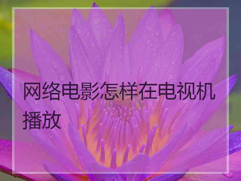 网络电影怎样在电视机播放