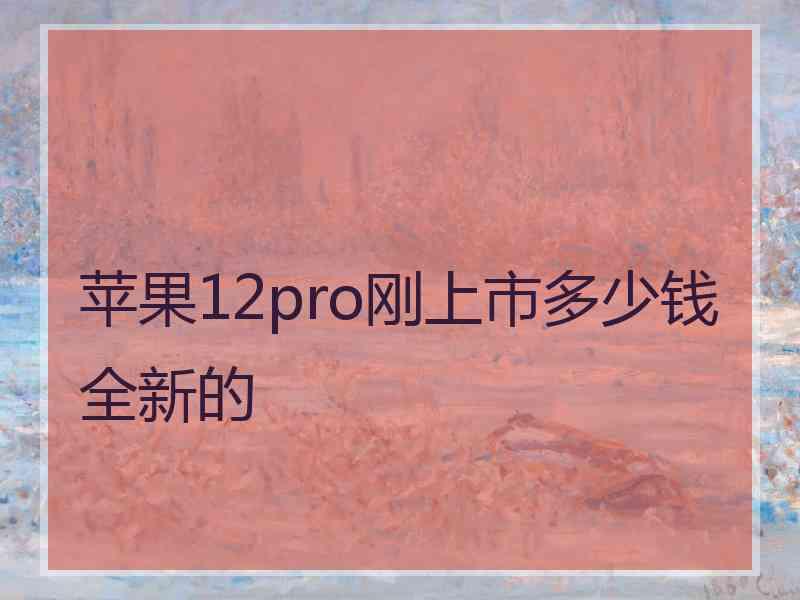 苹果12pro刚上市多少钱全新的