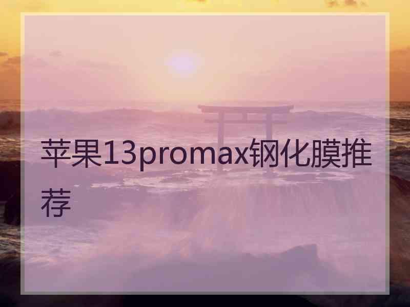 苹果13promax钢化膜推荐