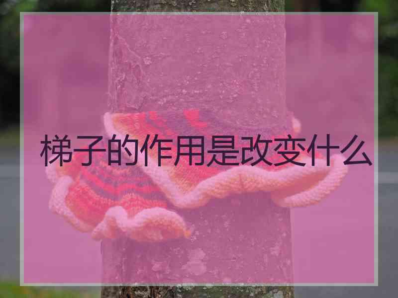 梯子的作用是改变什么