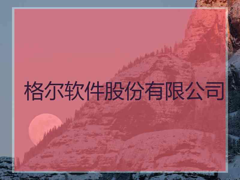 格尔软件股份有限公司