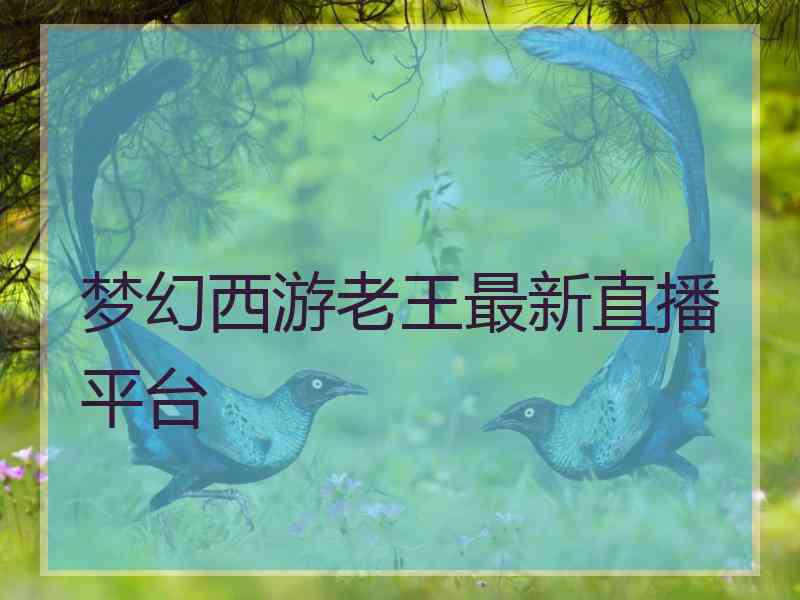 梦幻西游老王最新直播平台