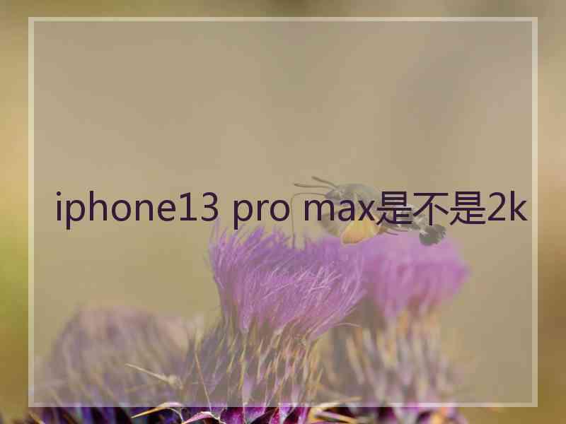 iphone13 pro max是不是2k