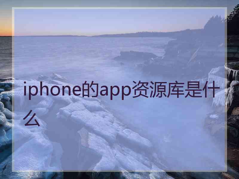 iphone的app资源库是什么