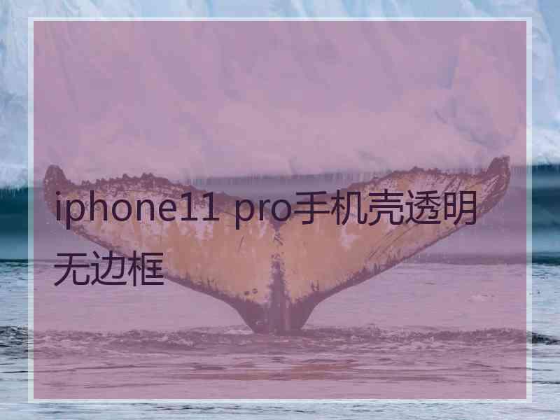 iphone11 pro手机壳透明无边框