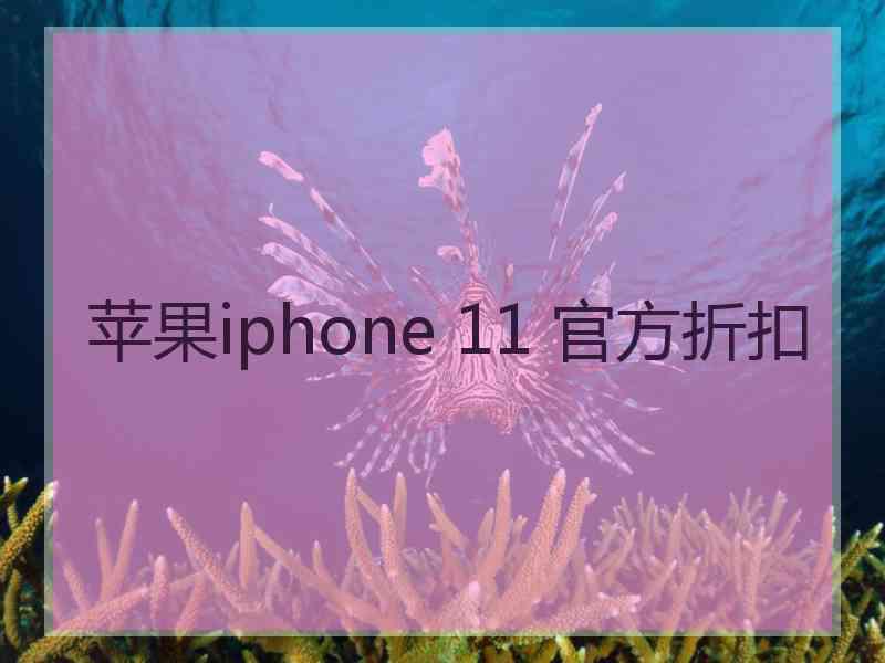 苹果iphone 11 官方折扣