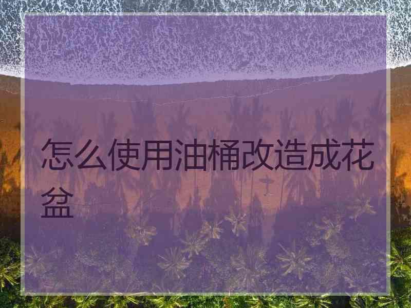 怎么使用油桶改造成花盆