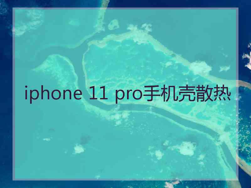 iphone 11 pro手机壳散热