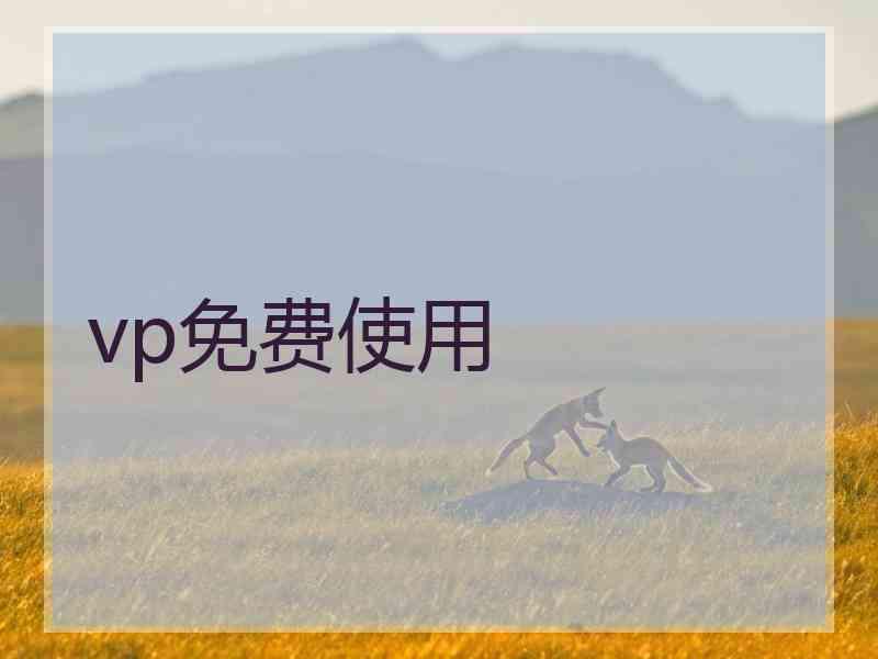 vp免费使用