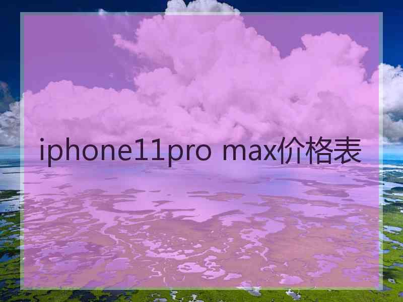 iphone11pro max价格表