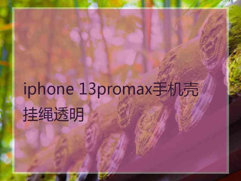 iphone 13promax手机壳挂绳透明