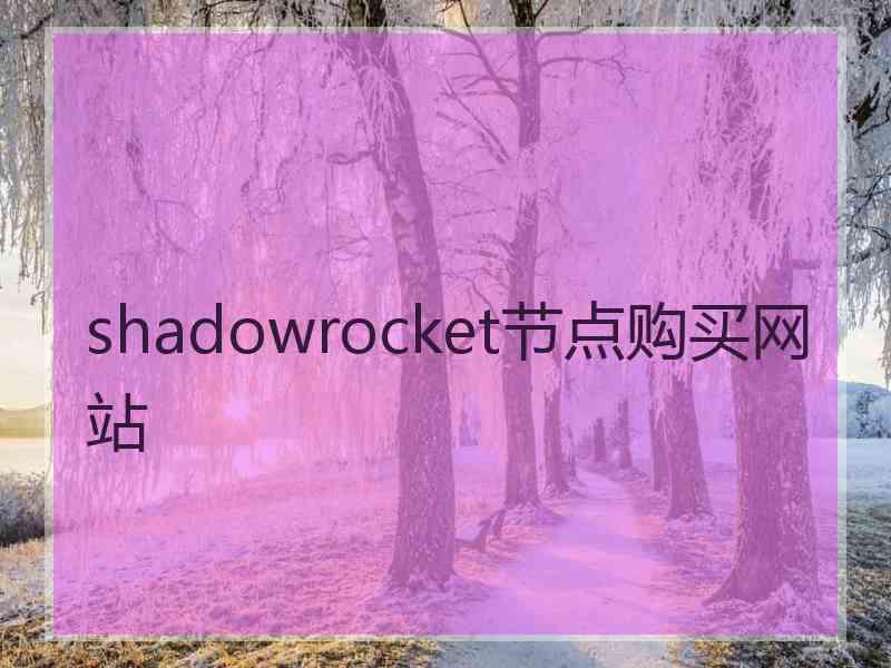 shadowrocket节点购买网站