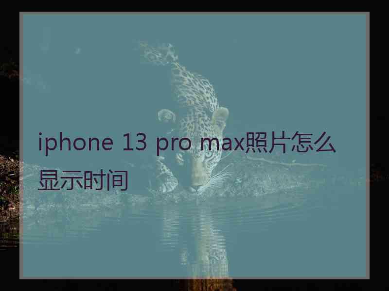 iphone 13 pro max照片怎么显示时间