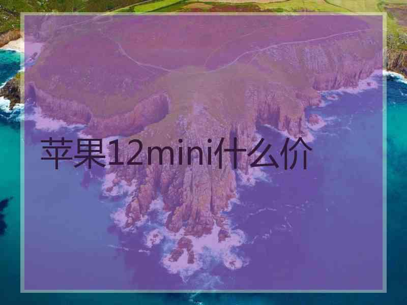 苹果12mini什么价