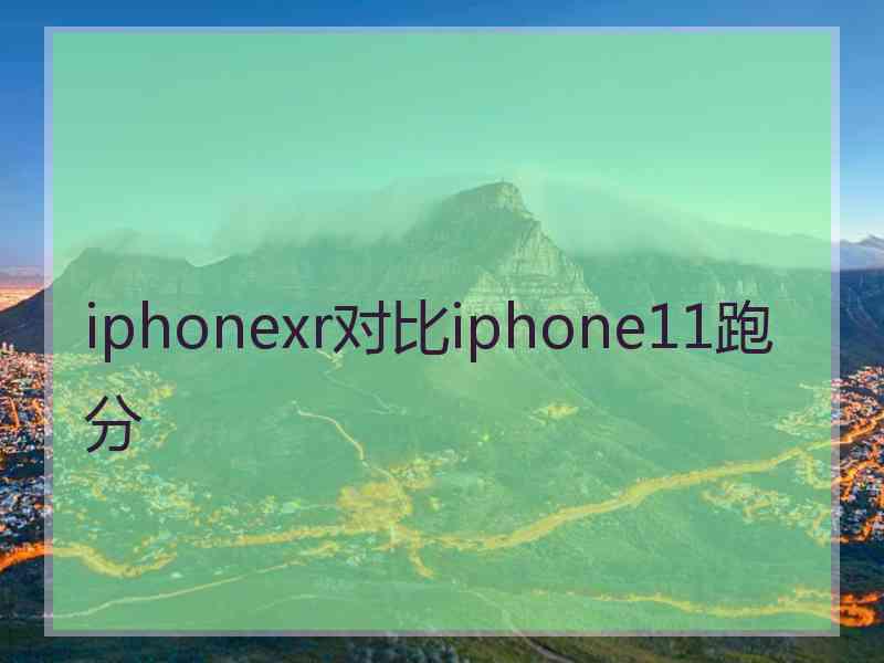 iphonexr对比iphone11跑分