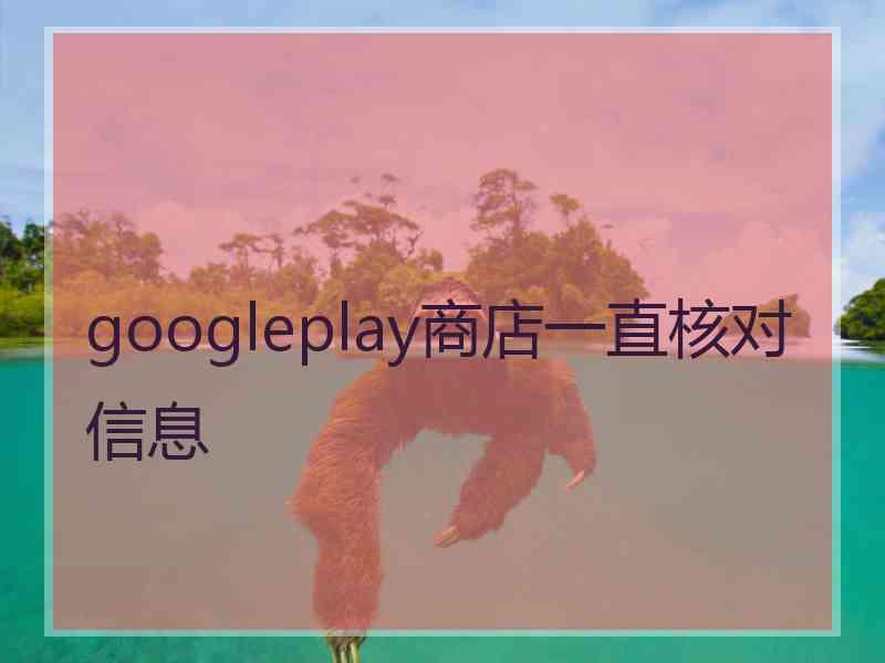 googleplay商店一直核对信息