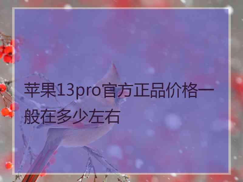 苹果13pro官方正品价格一般在多少左右