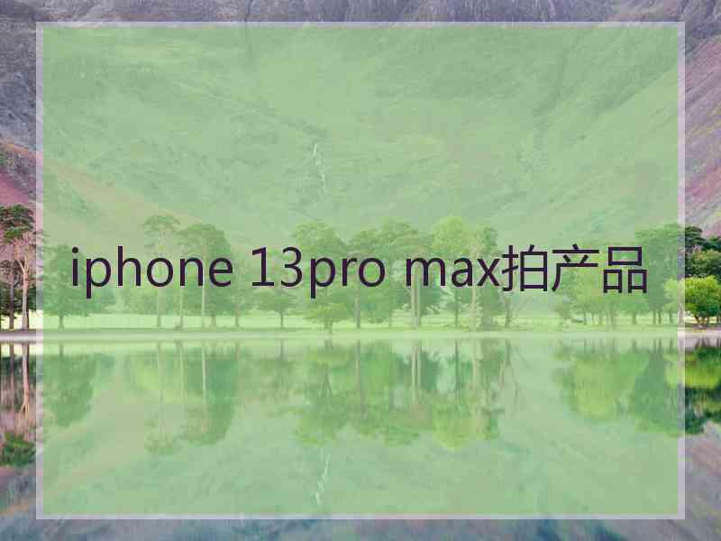 iphone 13pro max拍产品