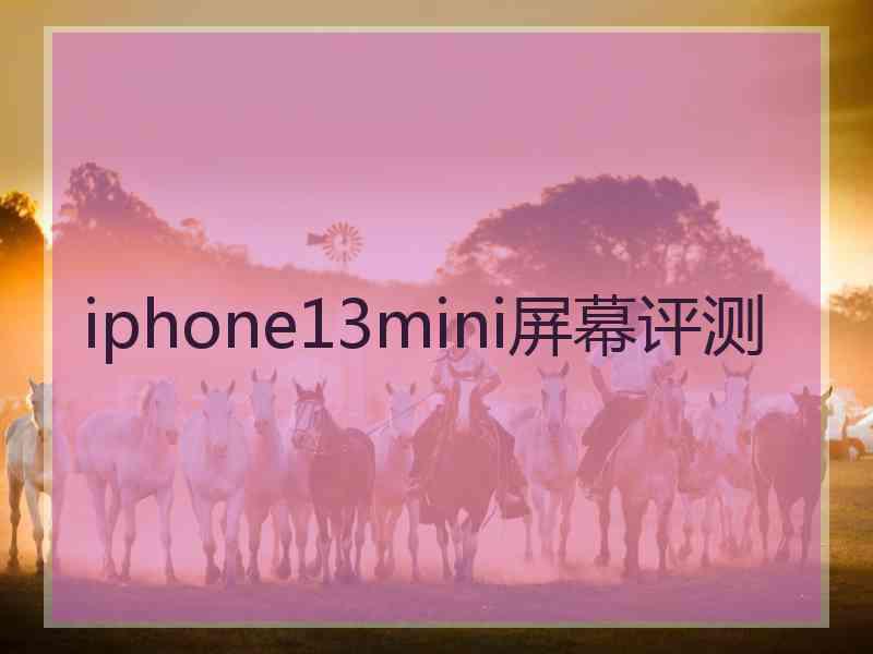 iphone13mini屏幕评测