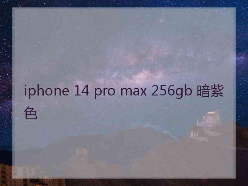 iphone 14 pro max 256gb 暗紫色