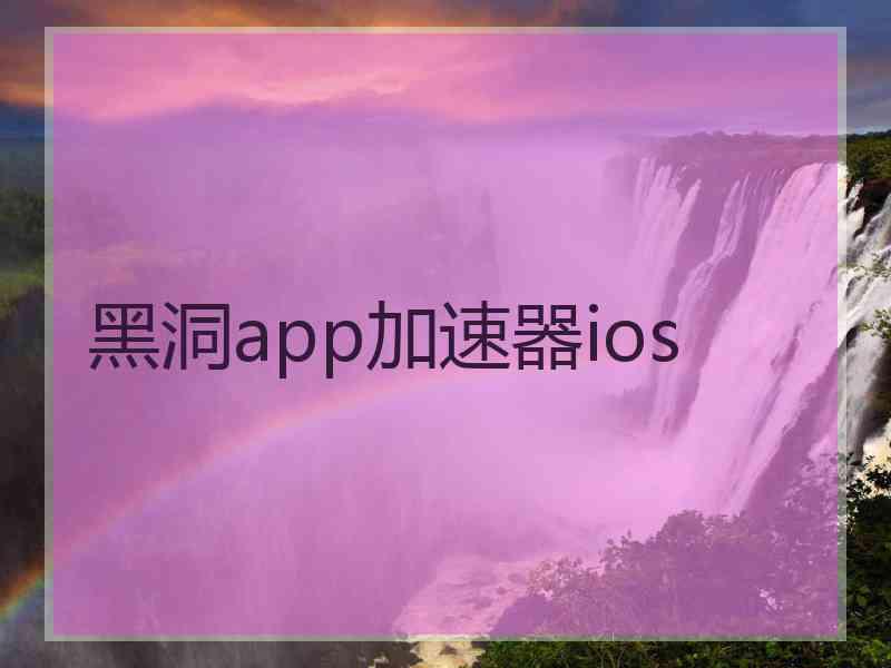 黑洞app加速器ios