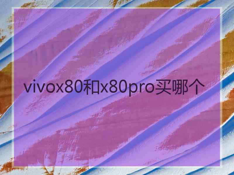 vivox80和x80pro买哪个