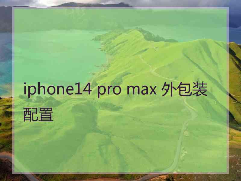 iphone14 pro max 外包装配置