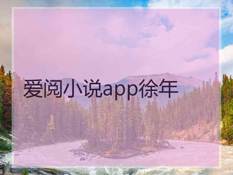 爱阅小说app徐年