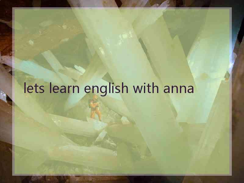 lets learn english with anna