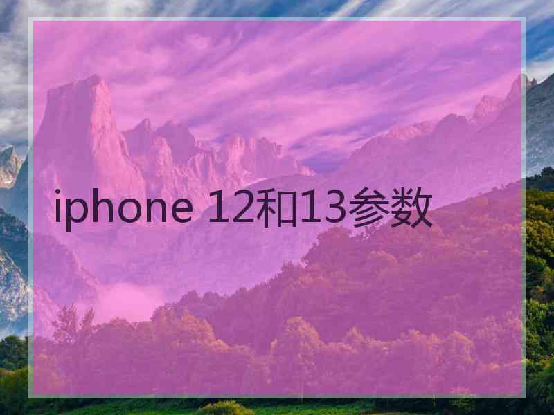 iphone 12和13参数