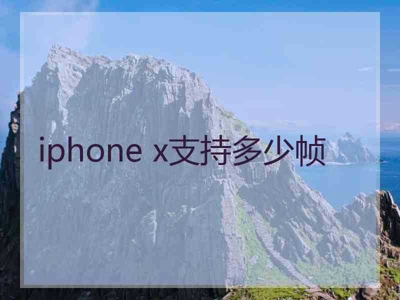 iphone x支持多少帧