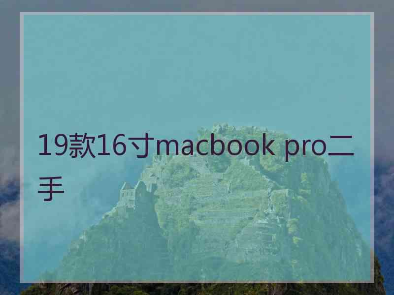 19款16寸macbook pro二手