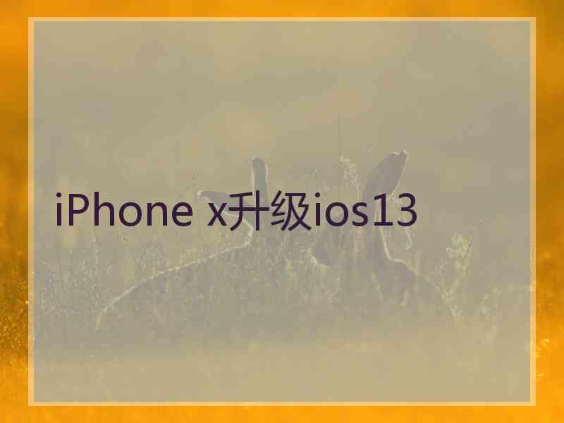 iPhone x升级ios13