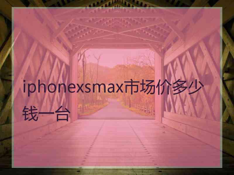 iphonexsmax市场价多少钱一台