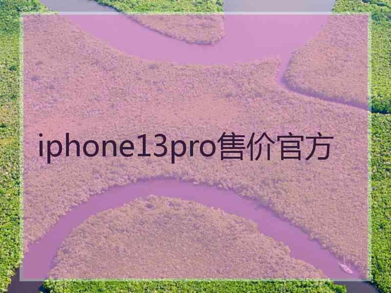 iphone13pro售价官方