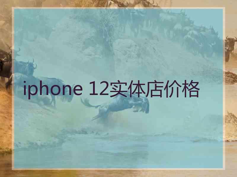 iphone 12实体店价格