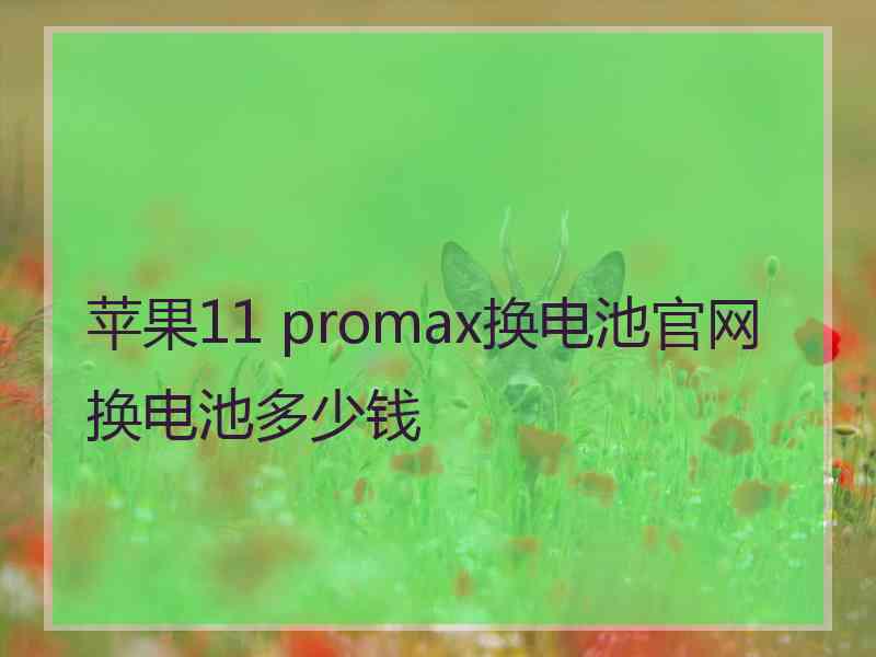 苹果11 promax换电池官网换电池多少钱