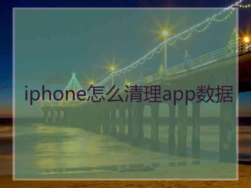 iphone怎么清理app数据