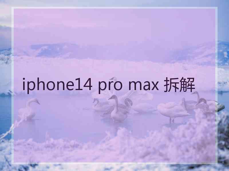 iphone14 pro max 拆解