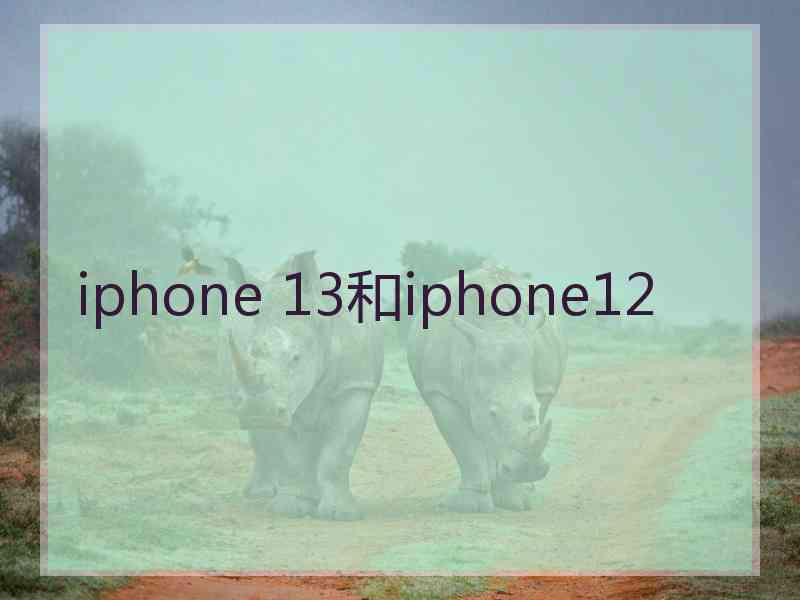 iphone 13和iphone12