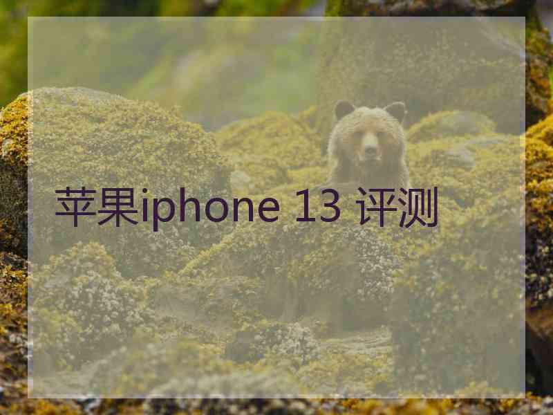 苹果iphone 13 评测