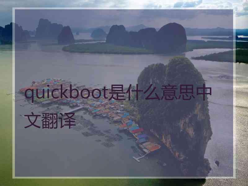 quickboot是什么意思中文翻译